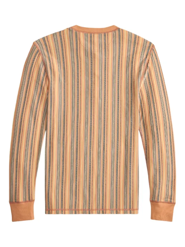 トップス RRL USN Long Sleeves Shirt L Ralph Lauren RRL Striped long-sleeve T-shirt | Orange | FARFETCH