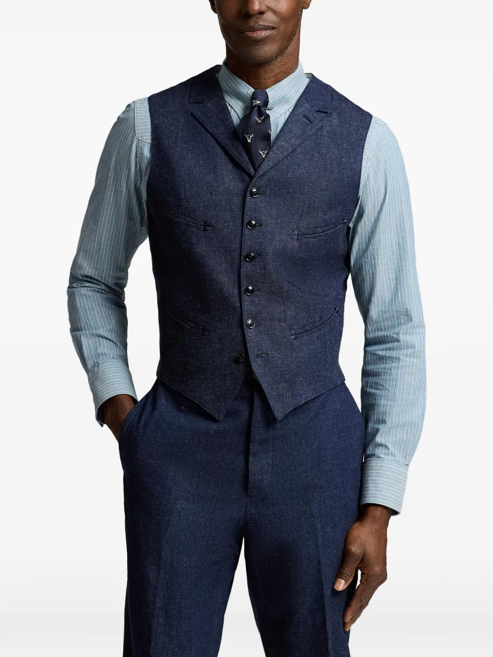 Ralph Lauren RRL Geknöpfte Weste - Blau