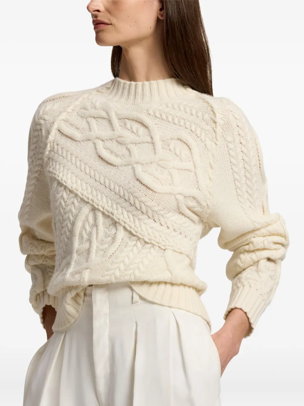 Ralph Lauren Collection Kabelgebreide trui Beige