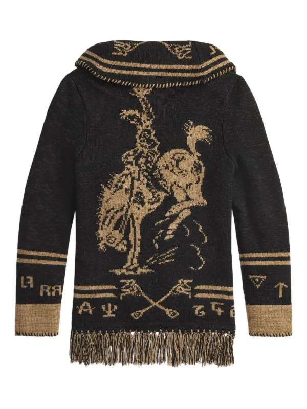 Ralph Lauren RRL フリンジ カーディガン | ブラック | FARFETCH JP