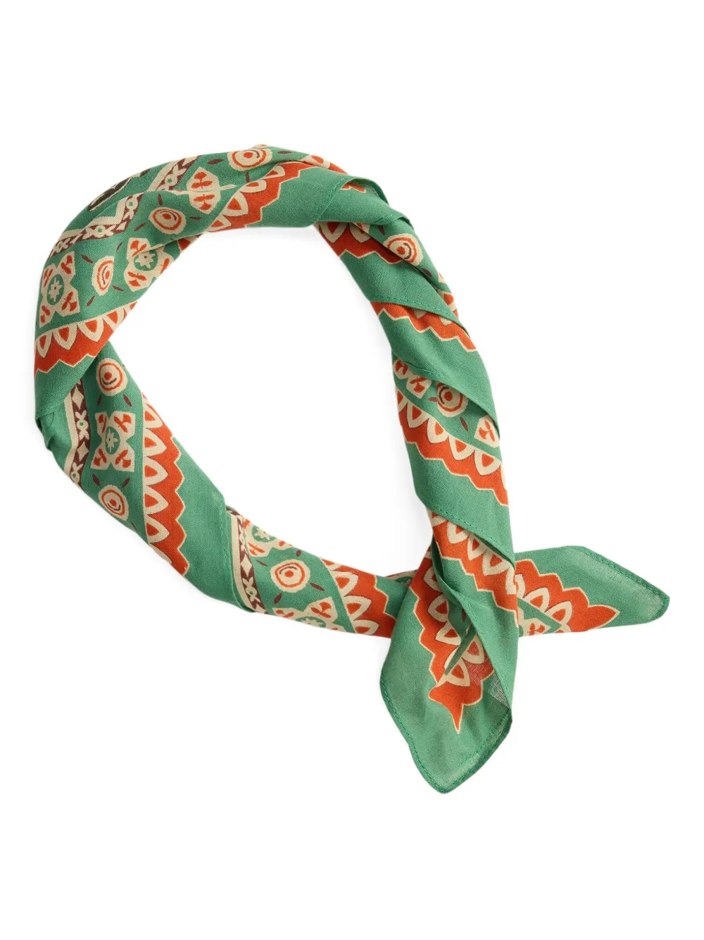  Ralph Lauren Rrl Equestrian-print Cotton Handkerchief - Green 