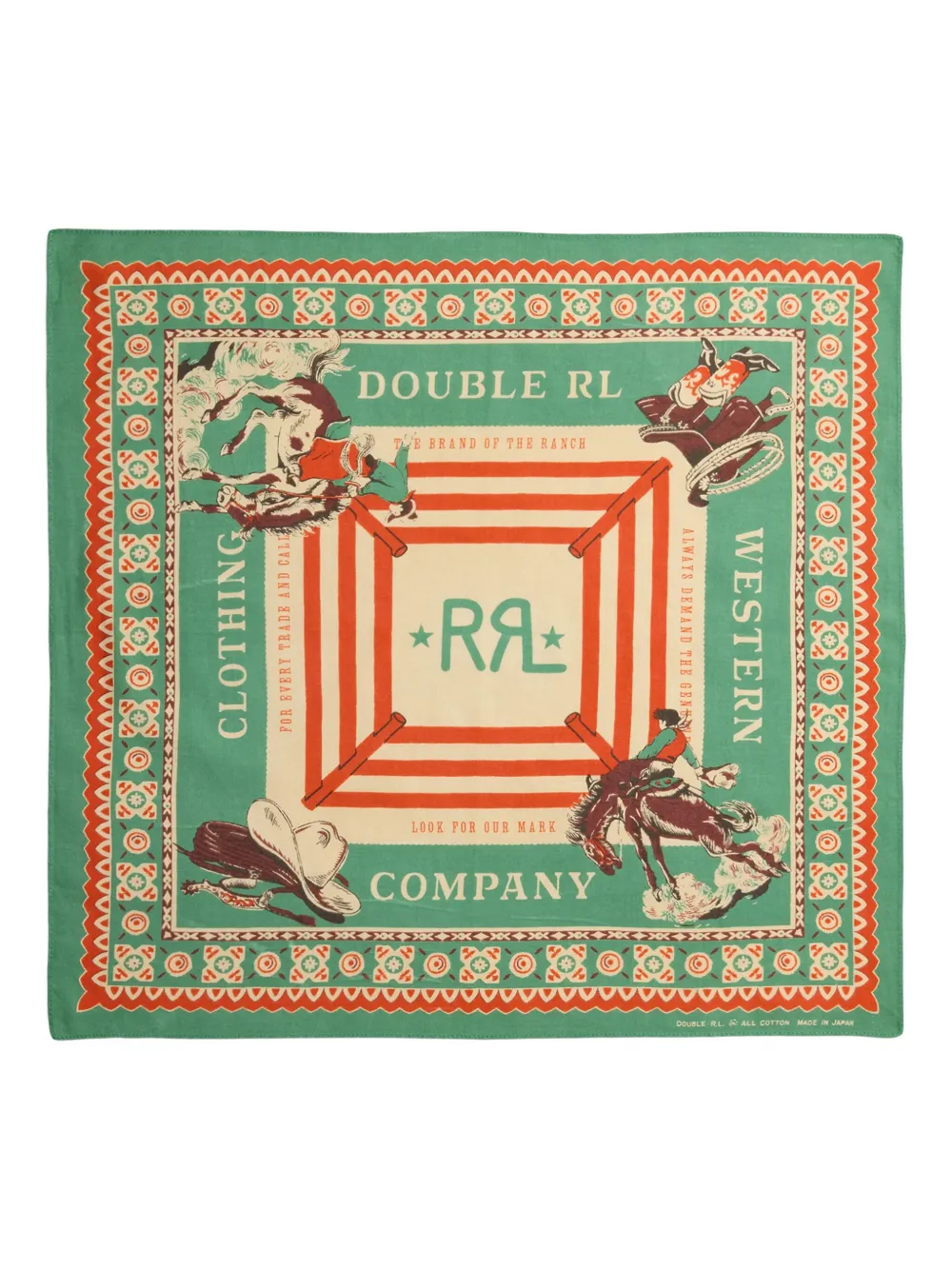 Ralph Lauren RRL Fazzoletto con stampa - Verde