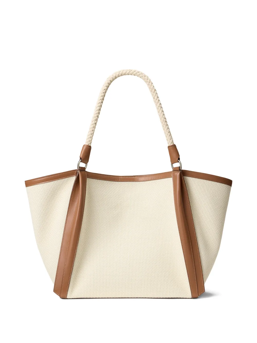 Ralph Lauren Collection Geweven shopper met handvat van touw - Beige
