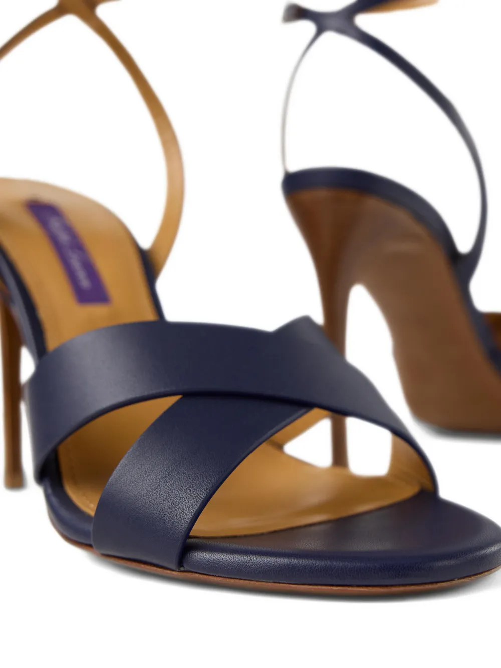 Ralph Lauren Collection Cleary sandalen met gekruiste bandjes Blauw