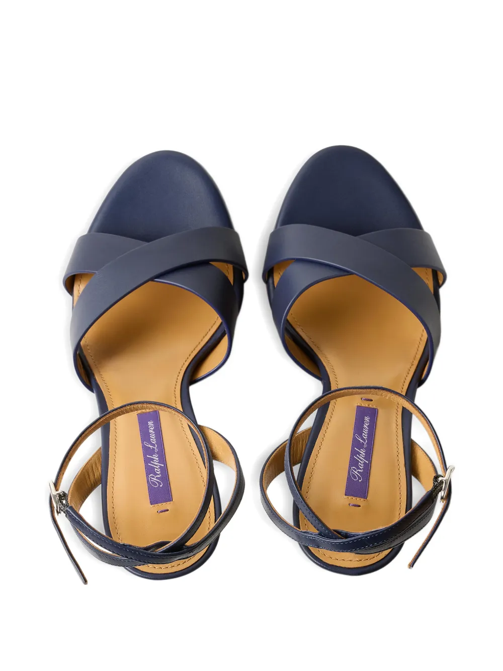 Ralph Lauren Collection Cleary sandalen met gekruiste bandjes Blauw