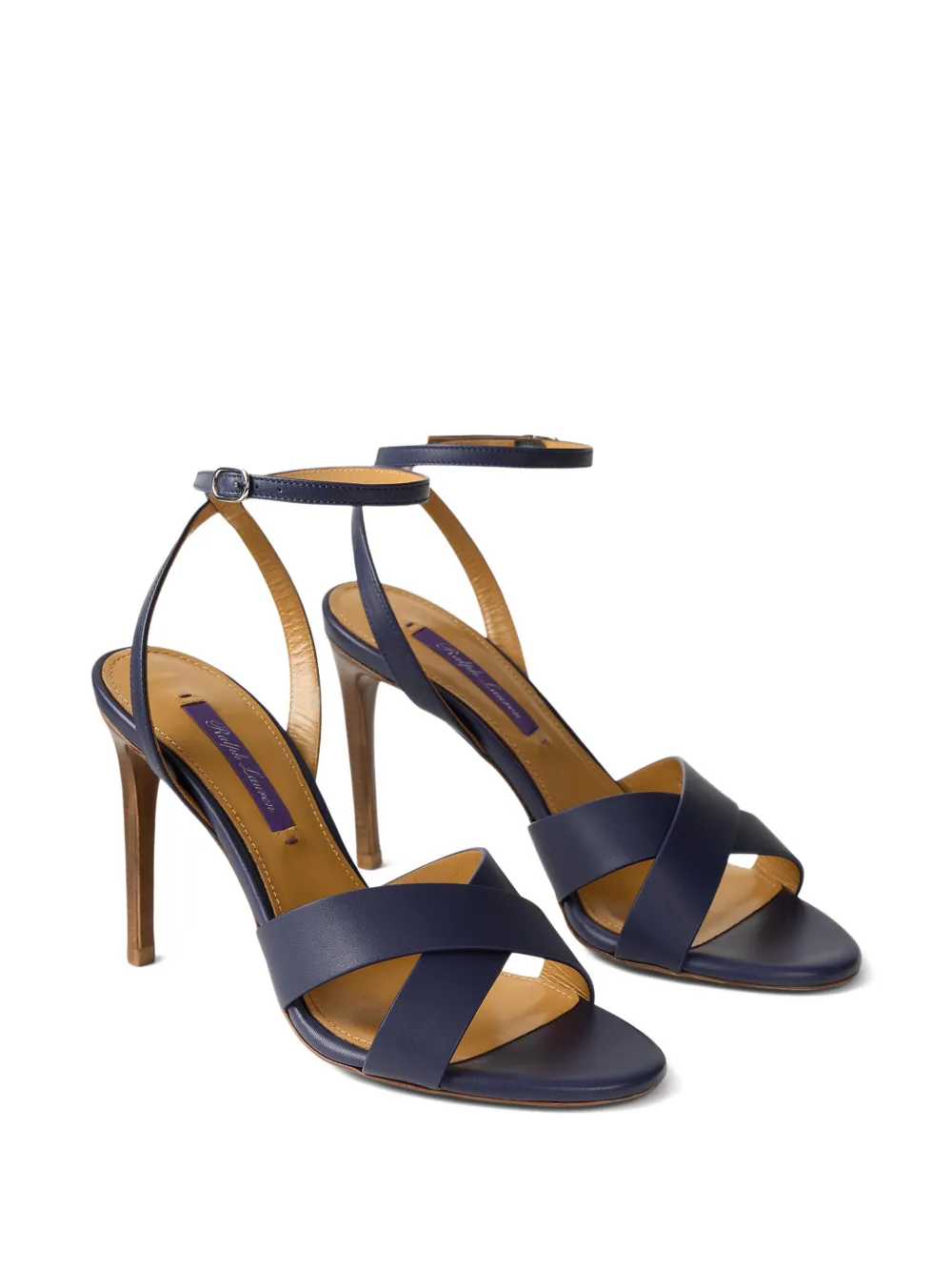 Ralph Lauren Collection Cleary sandalen met gekruiste bandjes Blauw