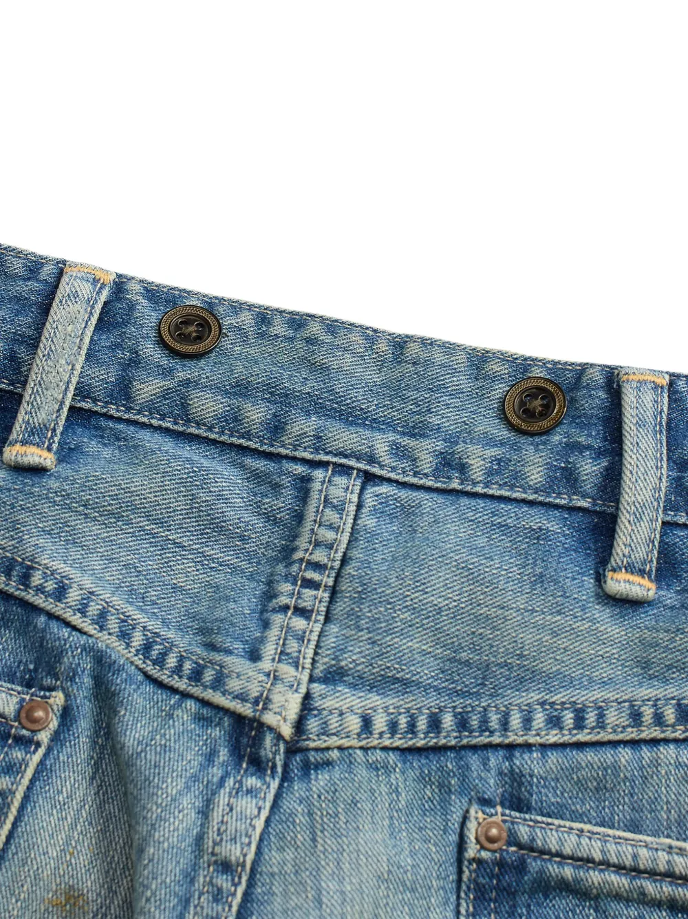 Ralph Lauren RRL Gerafelde katoenen jeans Blauw
