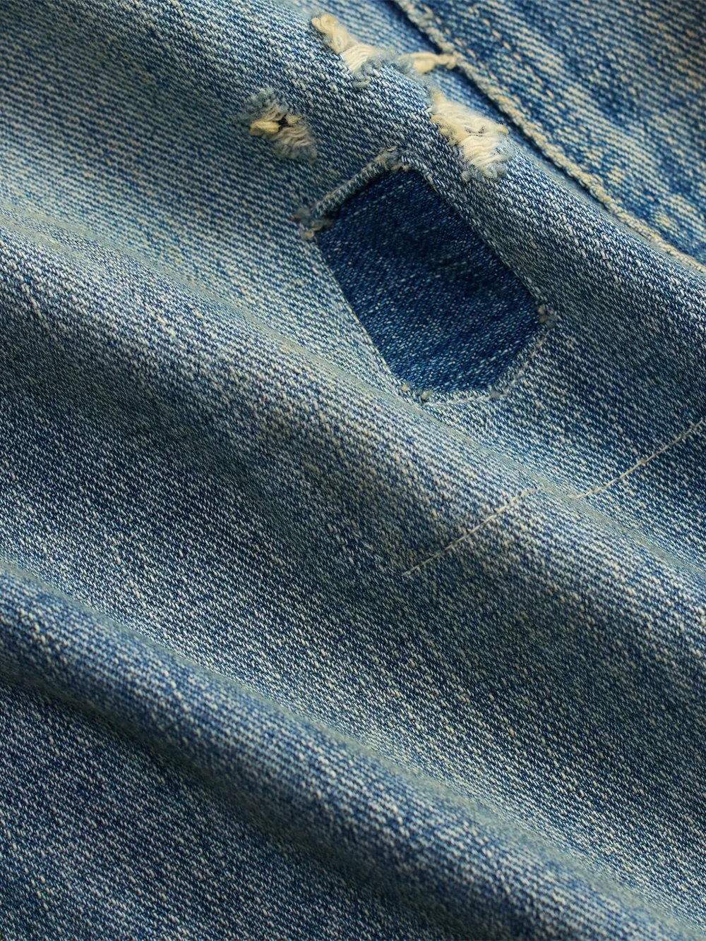 Ralph Lauren RRL Gerafelde katoenen jeans Blauw