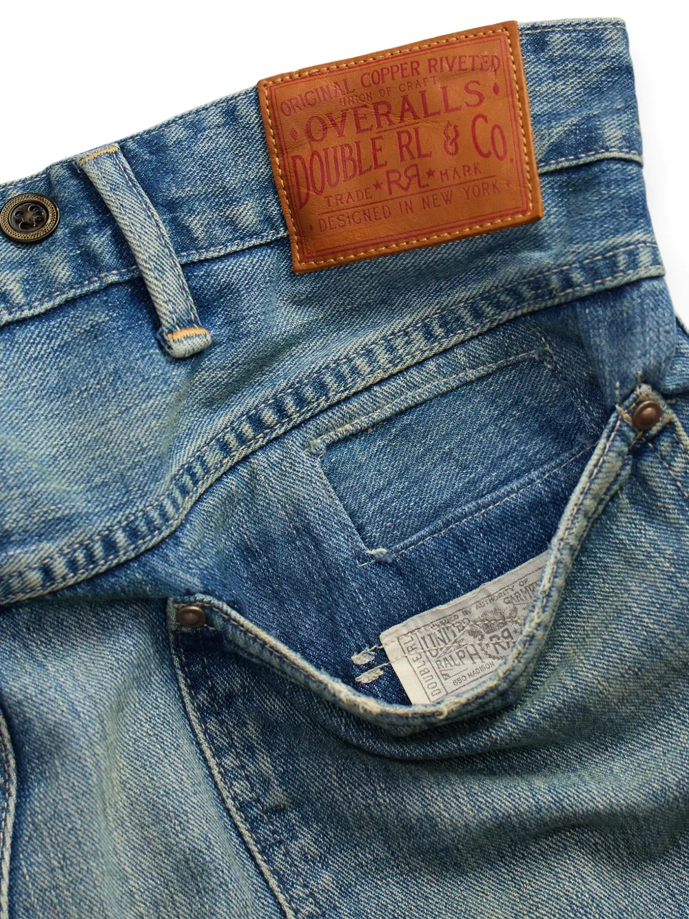 Ralph Lauren RRL Gerafelde katoenen jeans Blauw