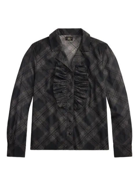 Ralph Lauren RRL camisa con motivo de cuadros y volantes
