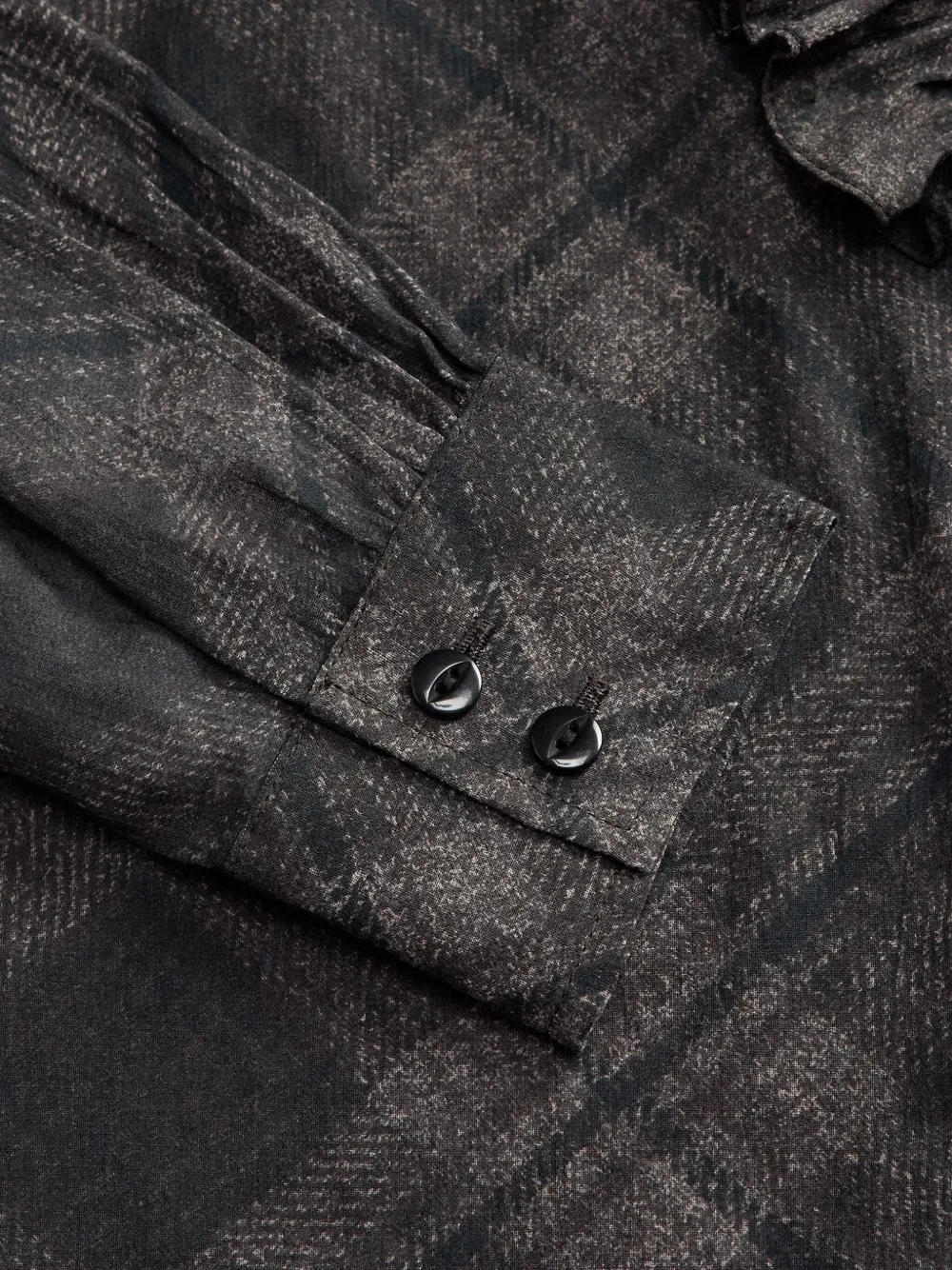  Ralph Lauren Rrl Ruffled Plaid Shirt - Grey 