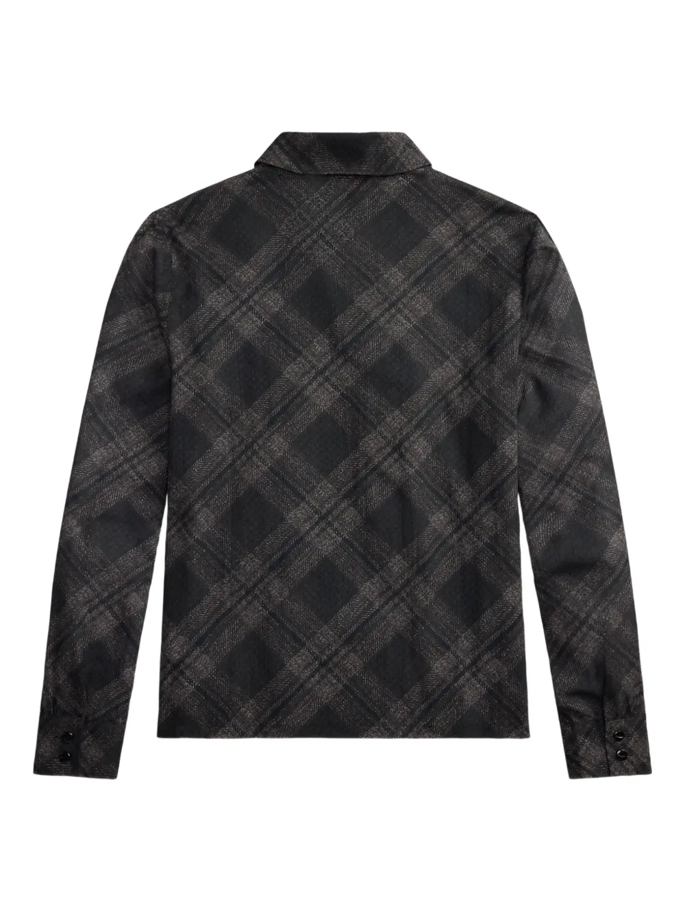  Ralph Lauren Rrl Ruffled Plaid Shirt - Grey 