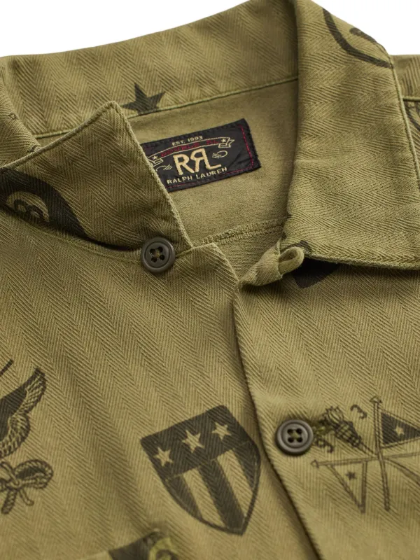 Ralph Lauren RRL グラフィック ショートスリーブシャツ | グリーン