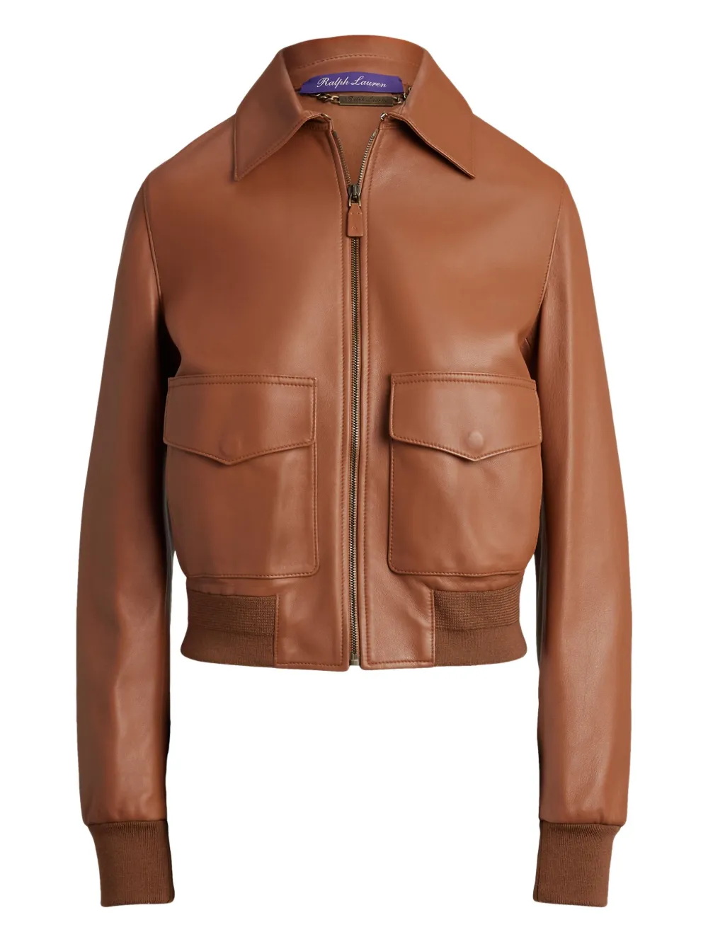 Ralph Lauren Collection Bomber Sullivan in pelle - Marrone