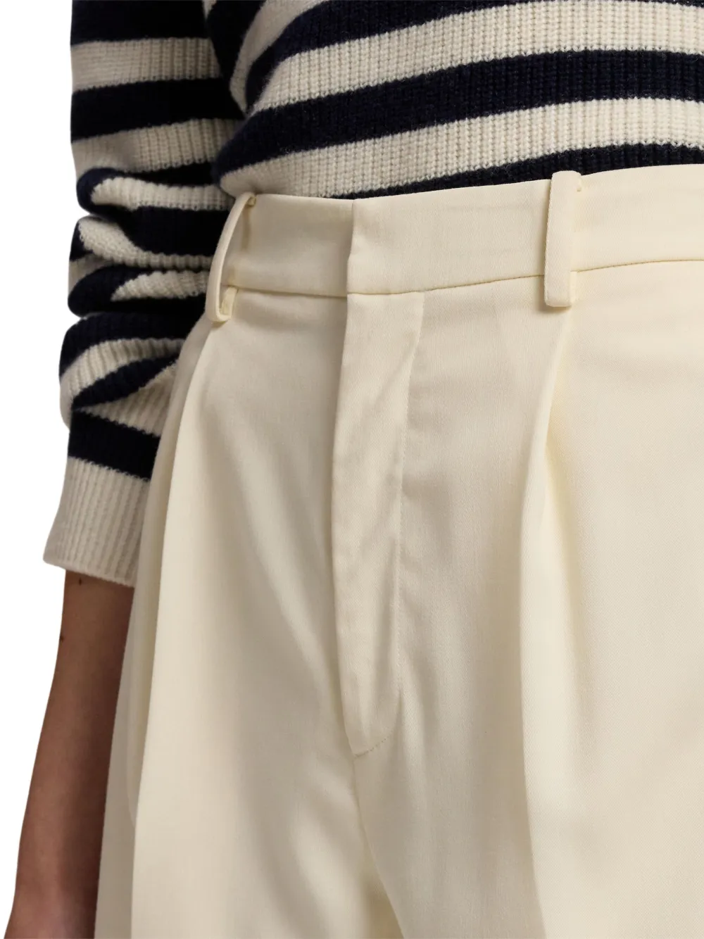 Ralph Lauren Collection Minetta geplooide shorts Beige
