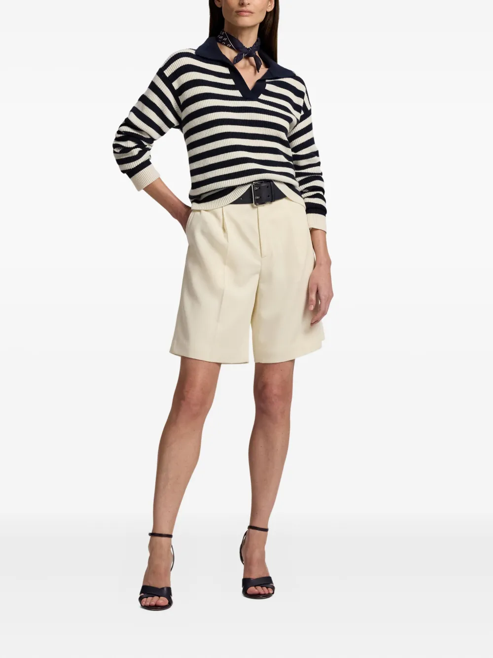 Ralph Lauren Collection Minetta geplooide shorts - Beige