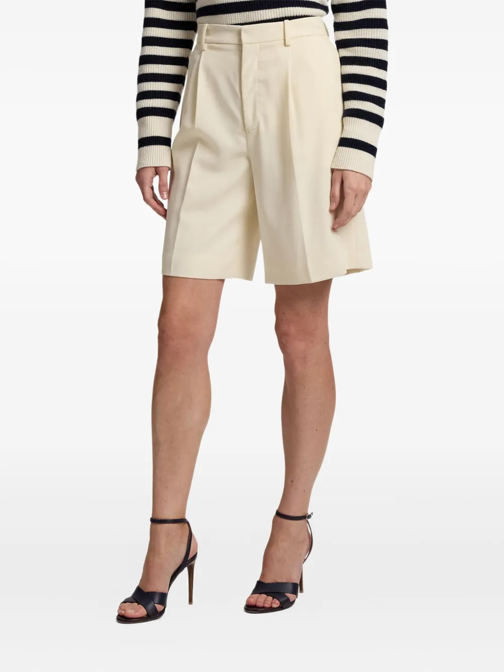 Ralph Lauren Collection Minetta geplooide shorts Beige