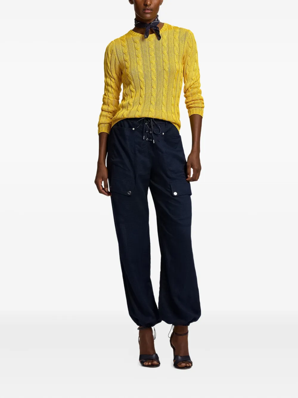 Ralph Lauren Collection Kabelgebreide trui Geel