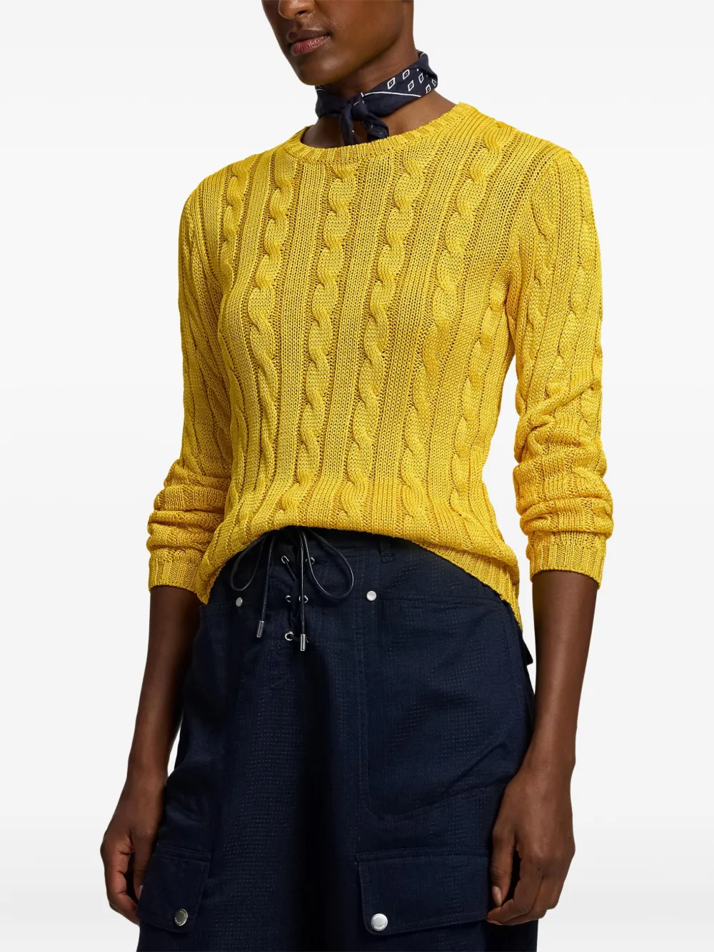 Ralph Lauren Collection Kabelgebreide trui Geel