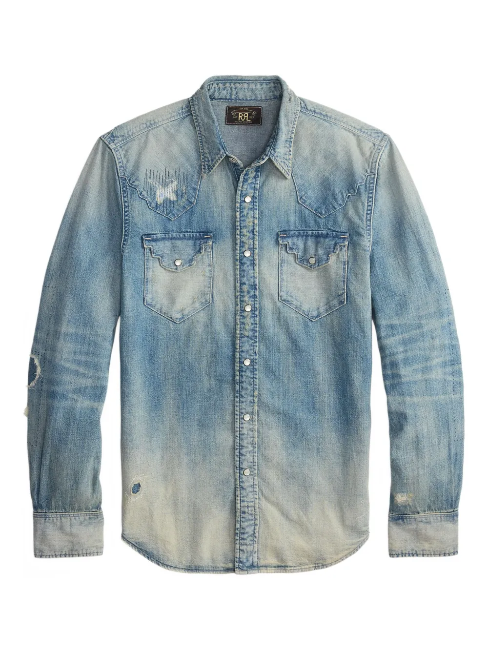 Ralph Lauren RRL Camicia a maniche lunghe con tasca - Blu