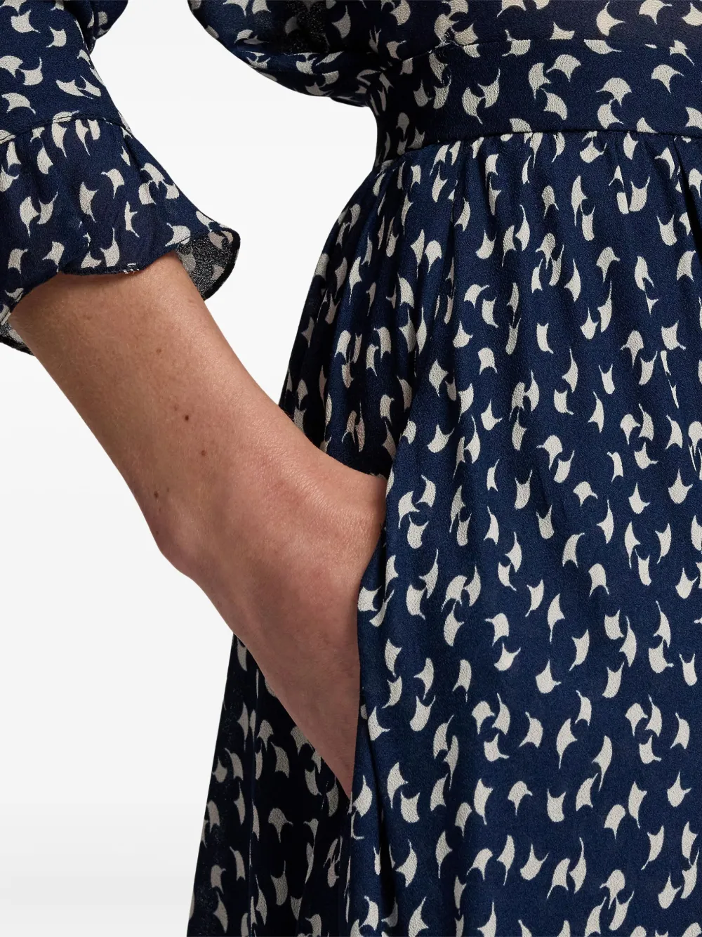 Ralph Lauren Rebekah Geometric-print Midi Skirt In Multi