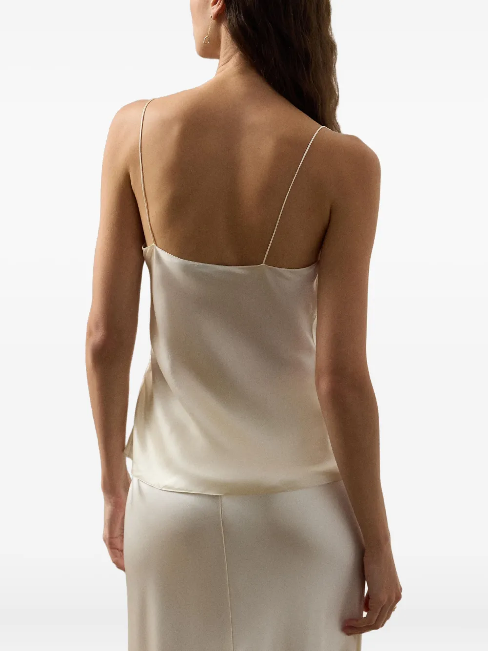 Ralph Lauren Annelia V-neck Spaghetti-straps Tank Top In Neutral