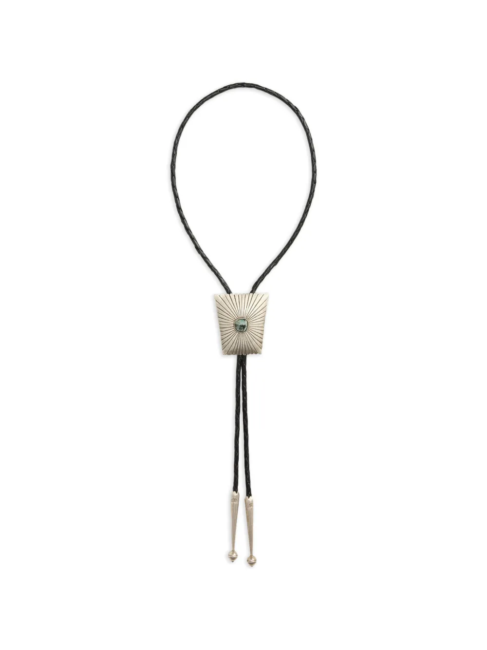 Ralph Lauren RRL braided leather bolo tie - Argento