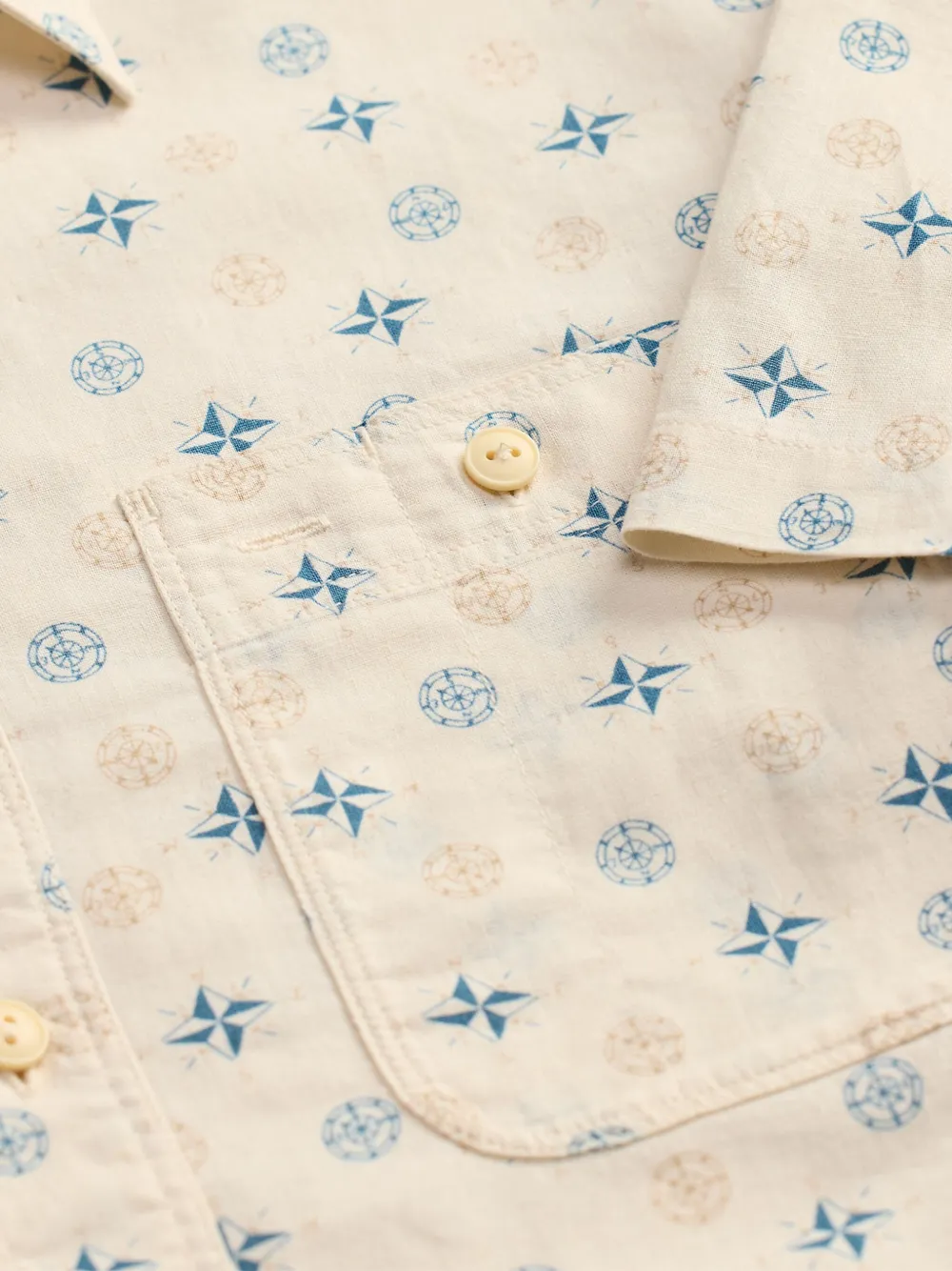 Ralph Lauren RRL Overhemd met print en knopen Beige