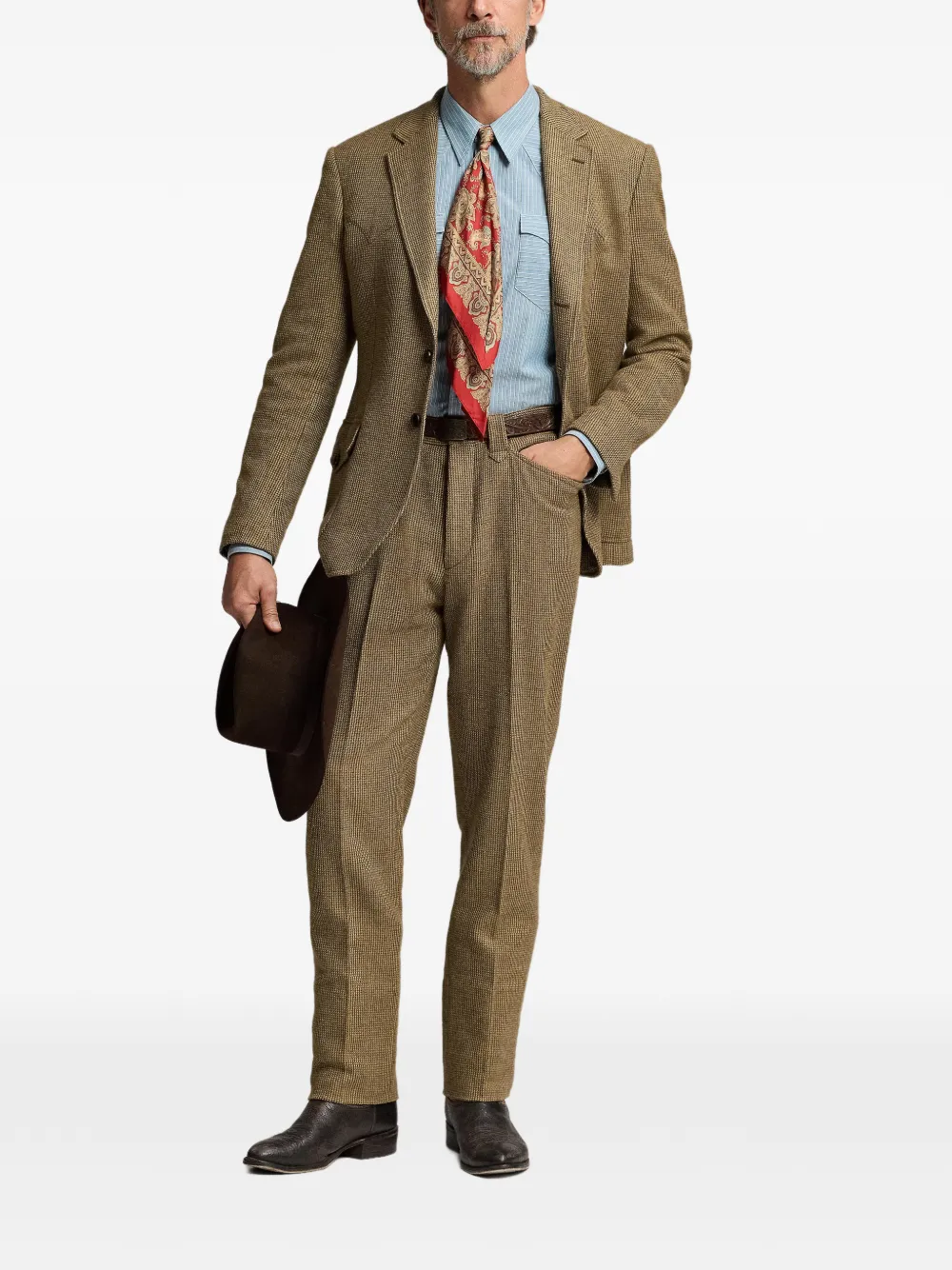  Ralph Lauren Rrl Plaid-pattern Blazer - Brown 