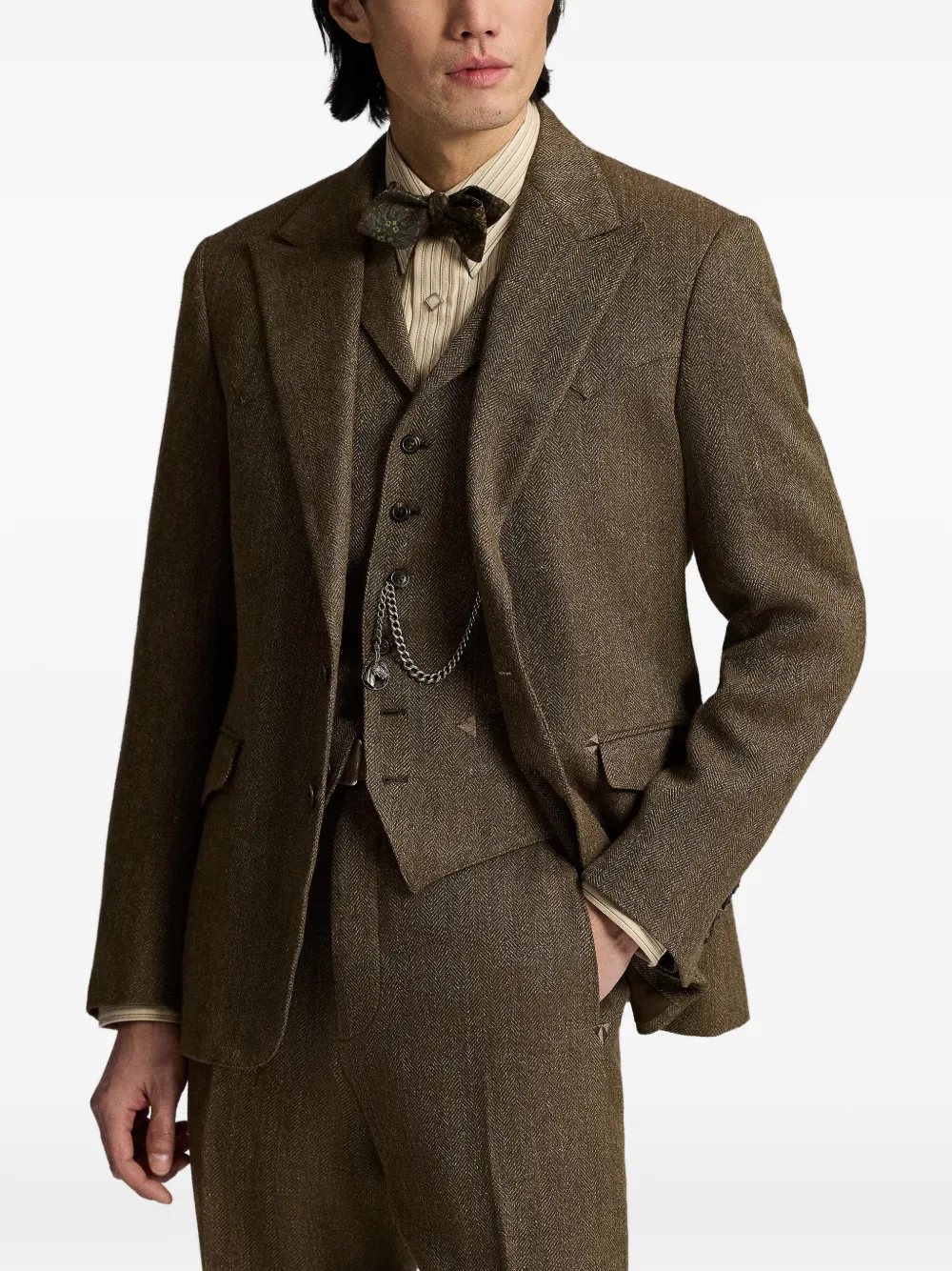 Ralph Lauren RRL Blazer con motivo pied-de-poule - Marrone