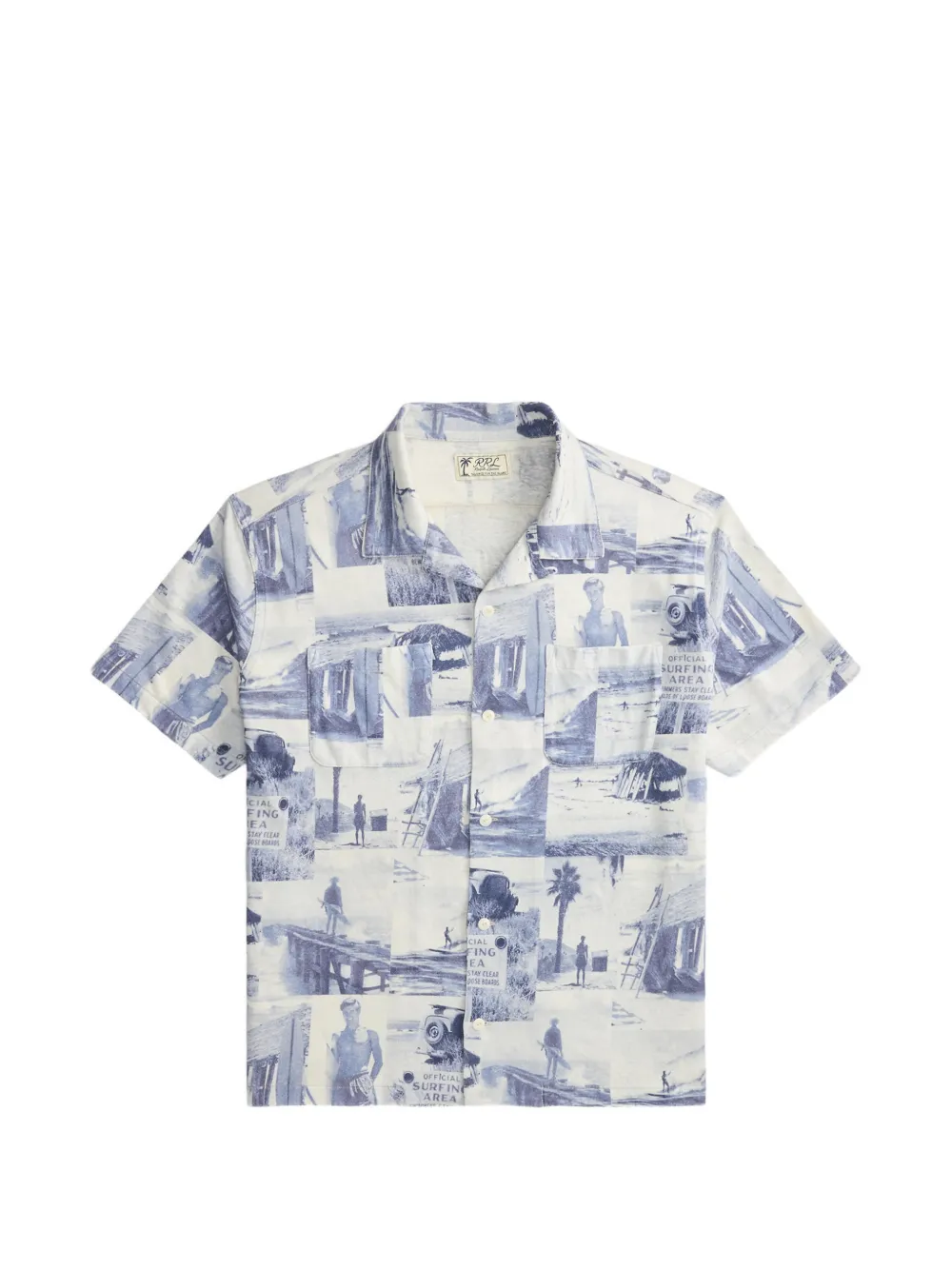 Ralph Lauren RRL graphic-print short-sleeve shirt - Blau