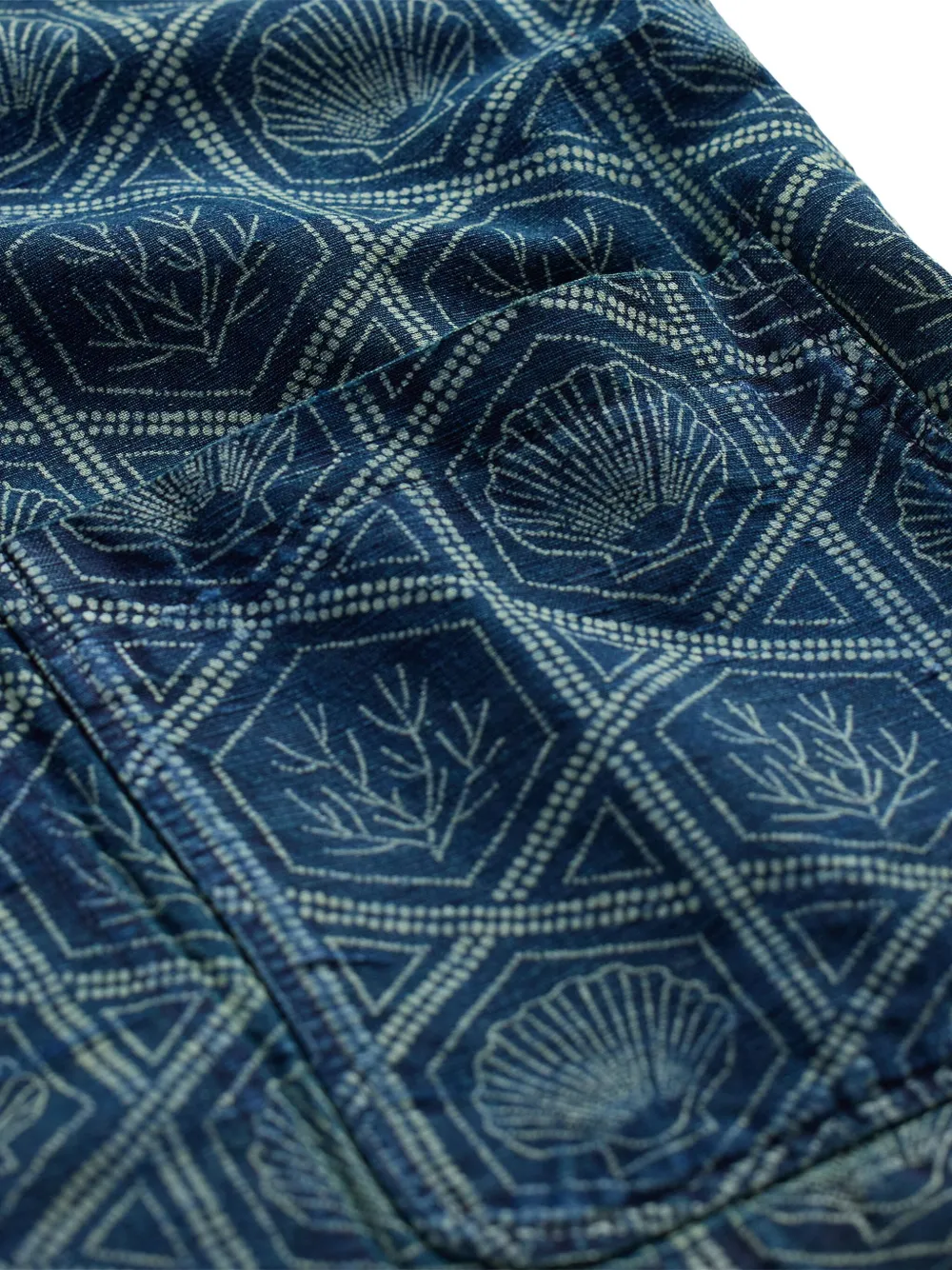 Ralph Lauren RRL Overhemd met schelpenprint Blauw