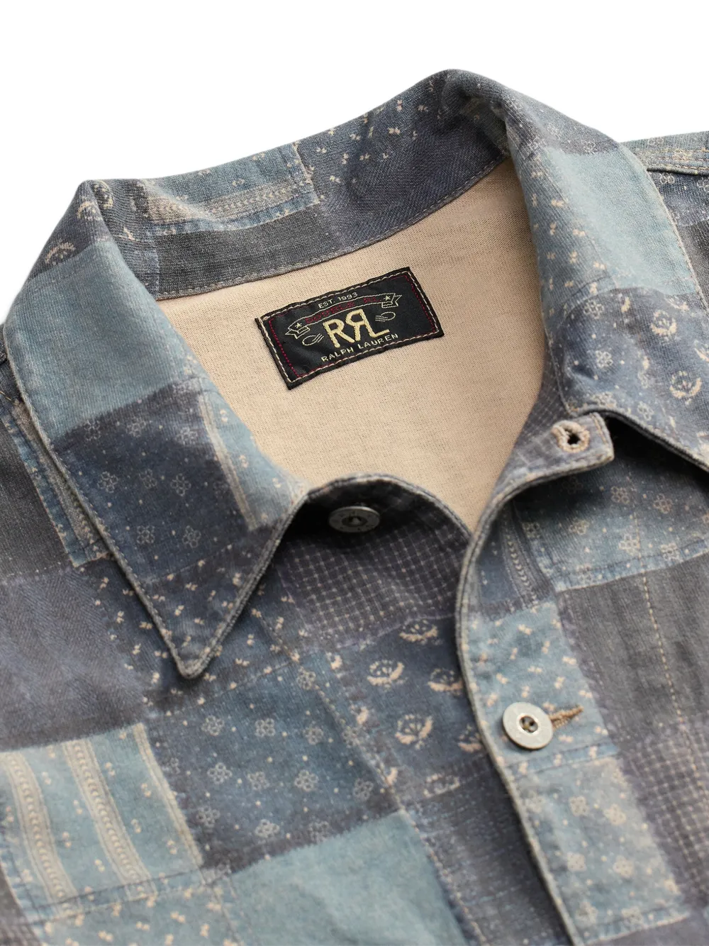 Ralph Lauren RRL Jack met patchwork en knoop Blauw