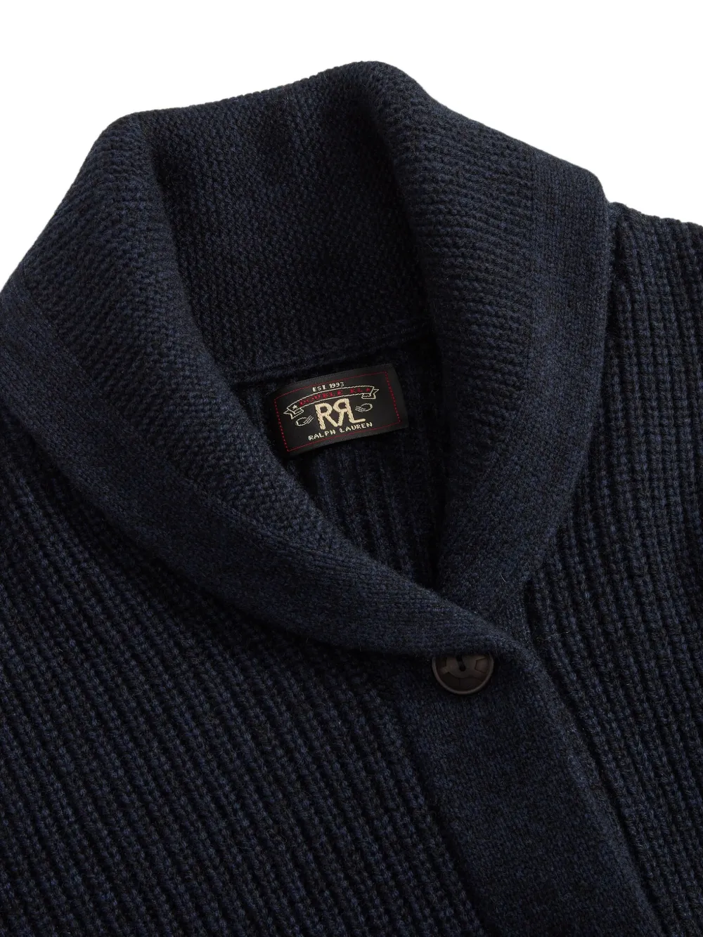 Shawl-Collar Buttoned Cardigan