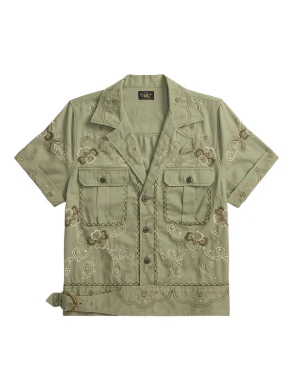 Ralph Lauren RRL エンブロイダリー シャツ | グリーン | FARFETCH JP