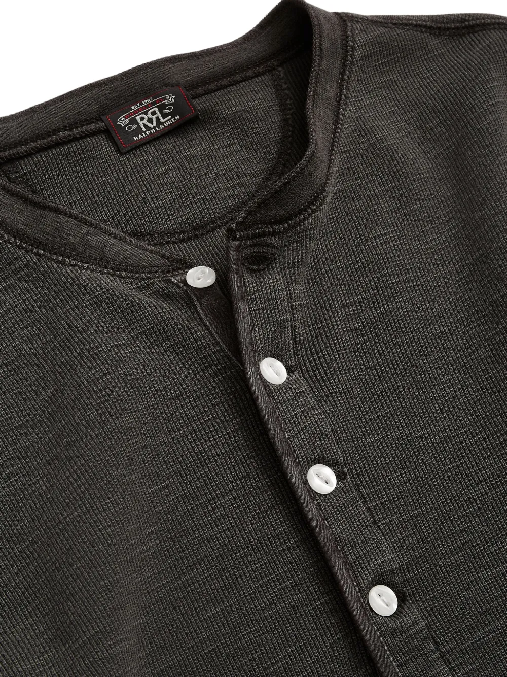 Ralph Lauren RRL Henley T-shirt met ronde hals Grijs
