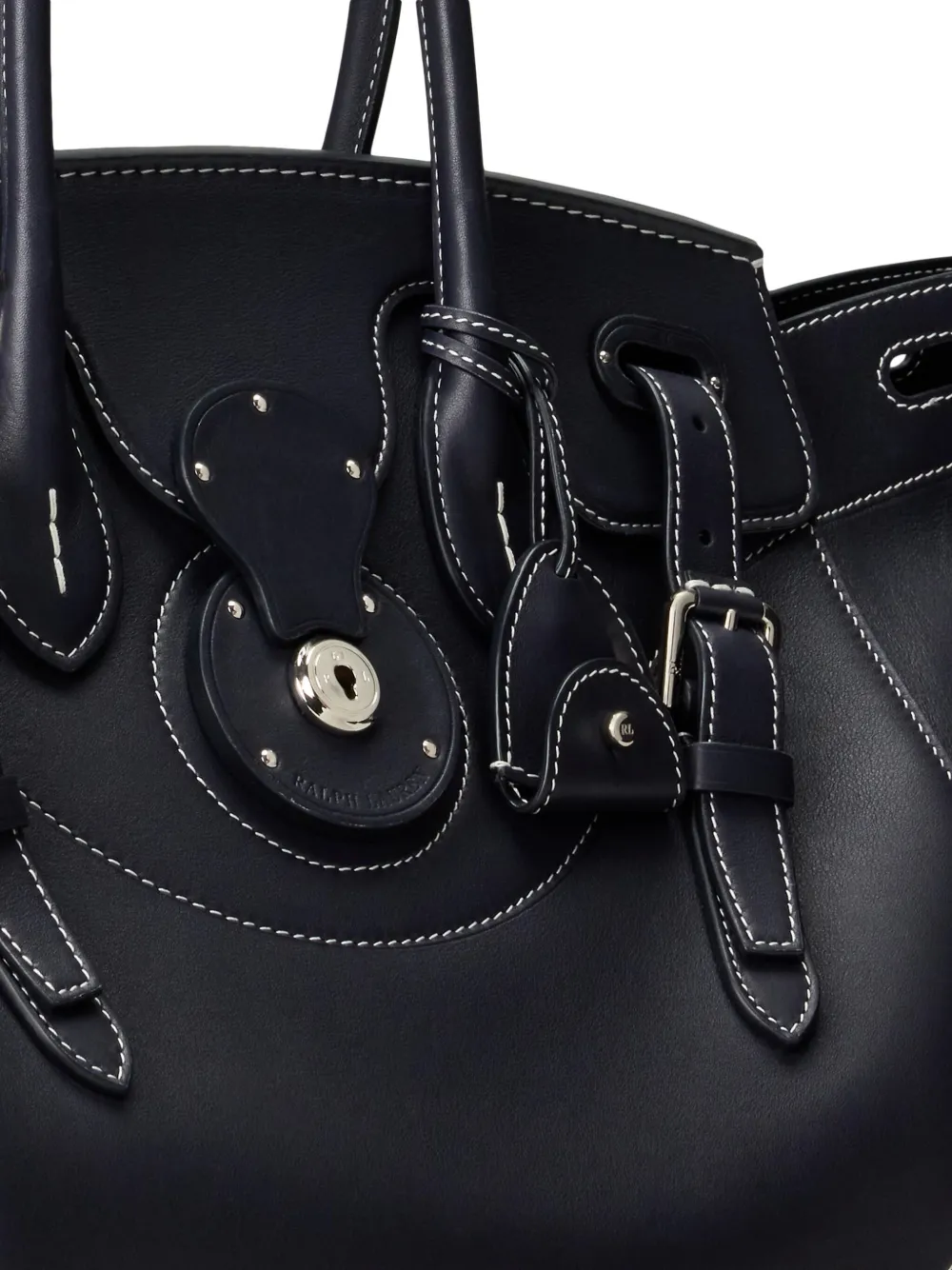 Soft Ricky 33 Buckle Leather Tote Bag