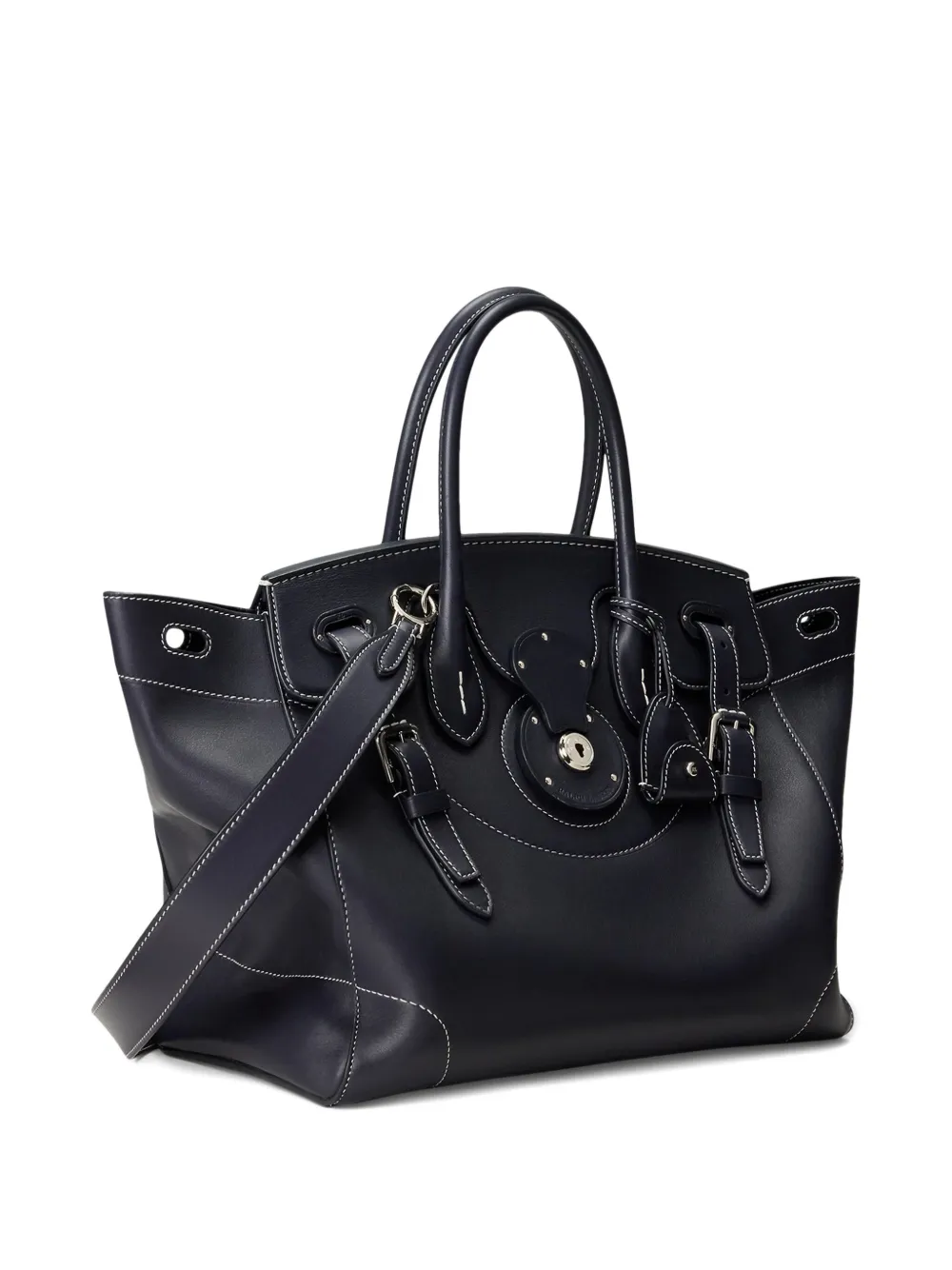 Soft Ricky 33 Buckle Leather Tote Bag