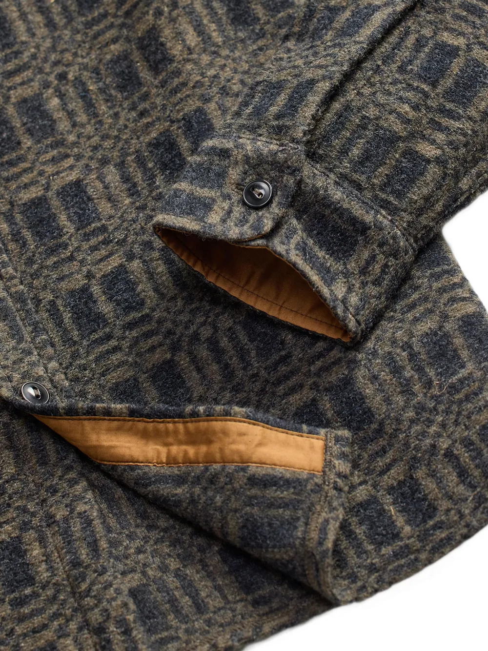 Ralph Lauren RRL Geruit shirtjack met knoop Grijs