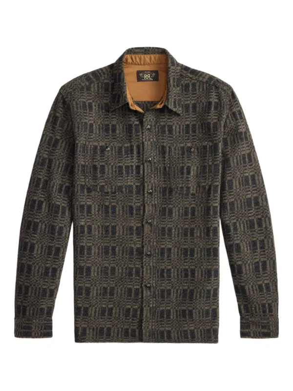 Ralph Lauren RRL チェック オーバーシャツ | グレー | FARFETCH JP