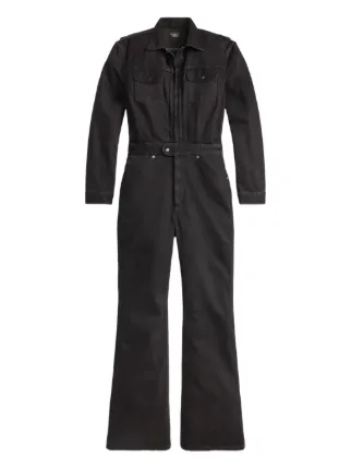 Ralph Lauren RRL ジップ デニムジャンプスーツ | ブラック | FARFETCH JP