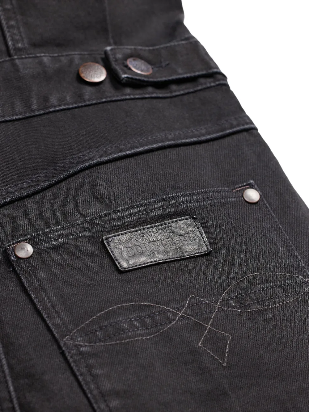 Ralph Lauren RRL Denim jumpsuit met rits Zwart