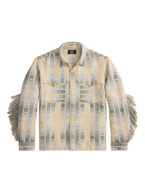 Ralph Lauren RRL fringed striped overshirt