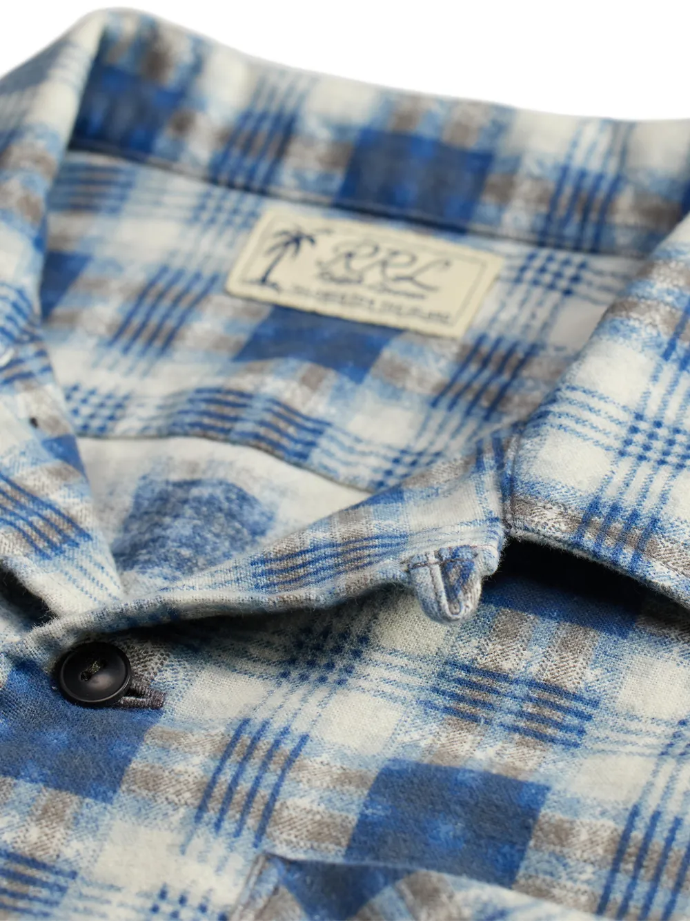 Ralph Lauren RRL Geruit T-shirt Blauw