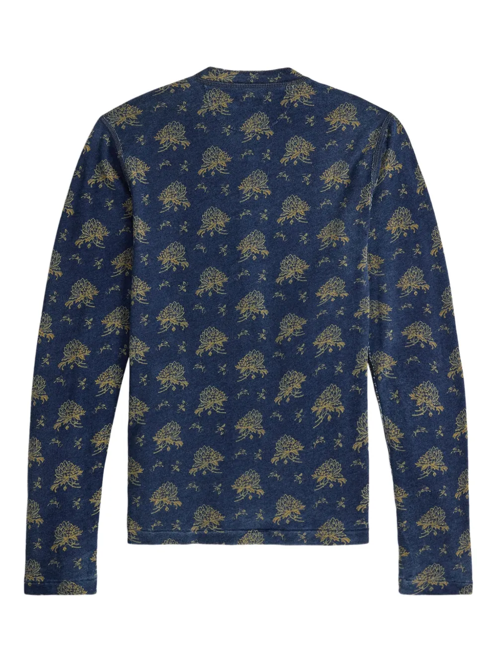 Ralph Lauren RRL T-shirt met lange mouwen knopen en lange mouwen Blauw