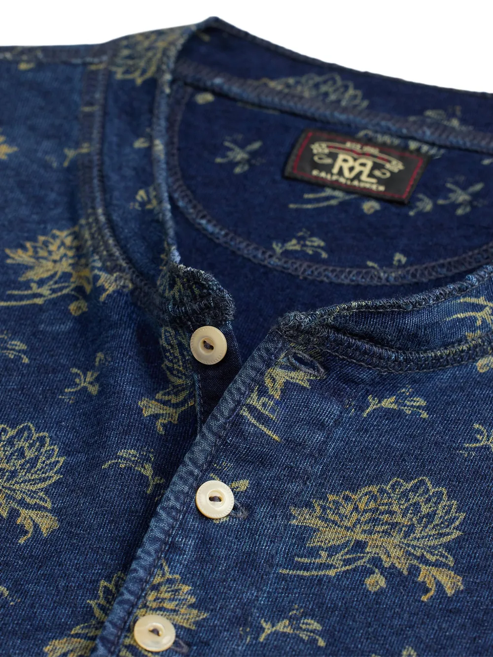 Ralph Lauren RRL T-shirt met lange mouwen knopen en lange mouwen Blauw