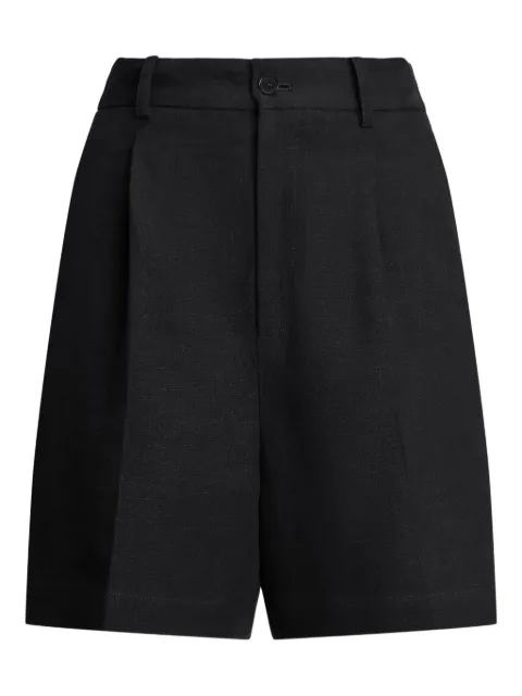 Ralph Lauren Collection pleated linen tailored shorts