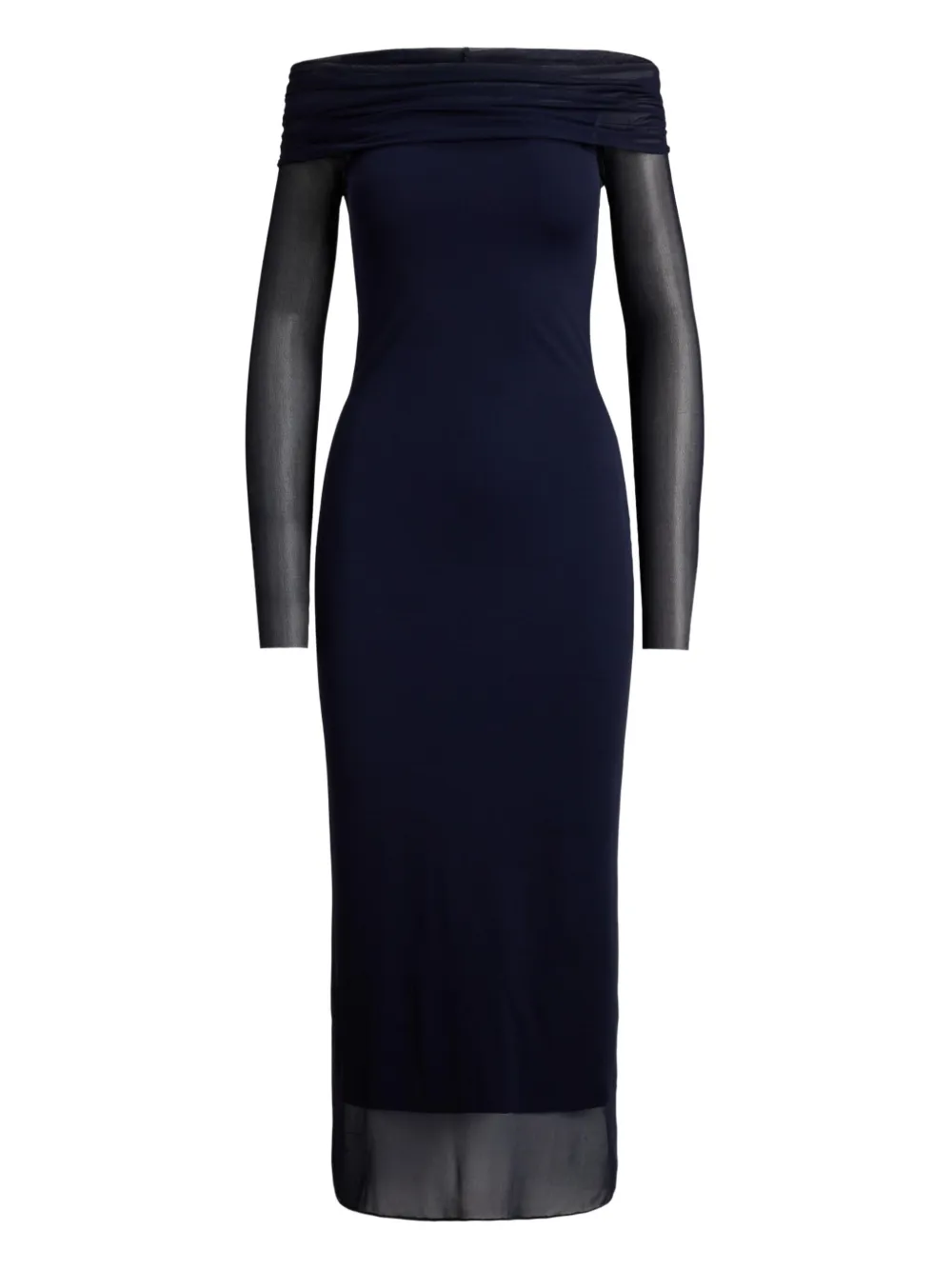 Ralph Lauren Collection Abito midi Audria con spalle scoperte - Blu