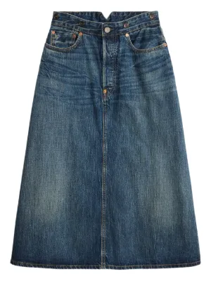 Junya Watanabe x Levi's デニムミディスカート | ブルー | FARFETCH JP