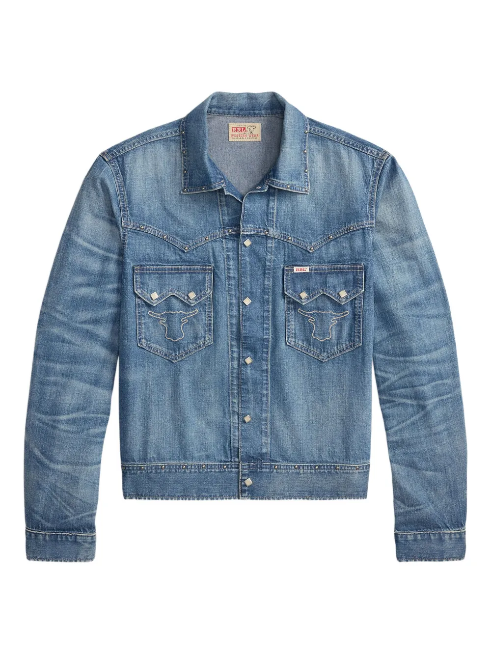 Ralph Lauren RRL Jacke mit Nietenstickerei - Blau